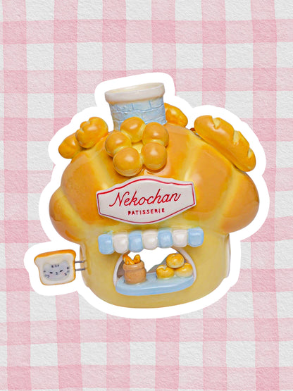 Nekochan bakery candle holder - Croissant