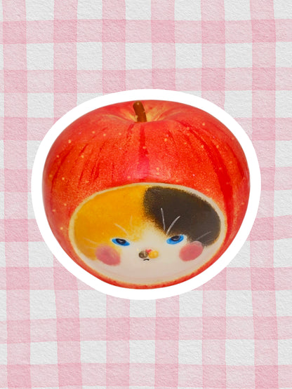 Salt and pepper shaker apple nekochan Fuku