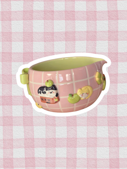 Apple nekochan matcha bowl