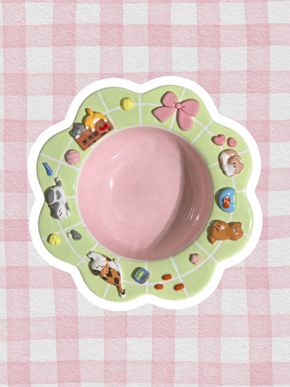 Puri nekochan Pasta plate