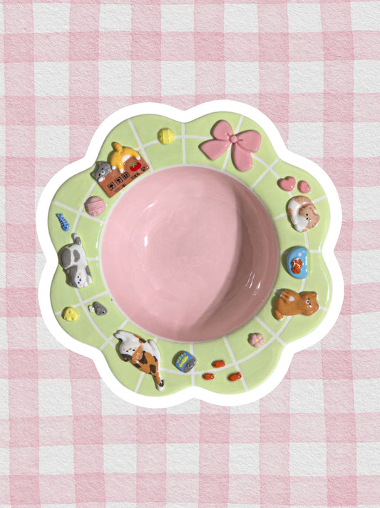 Puri nekochan Pasta plate