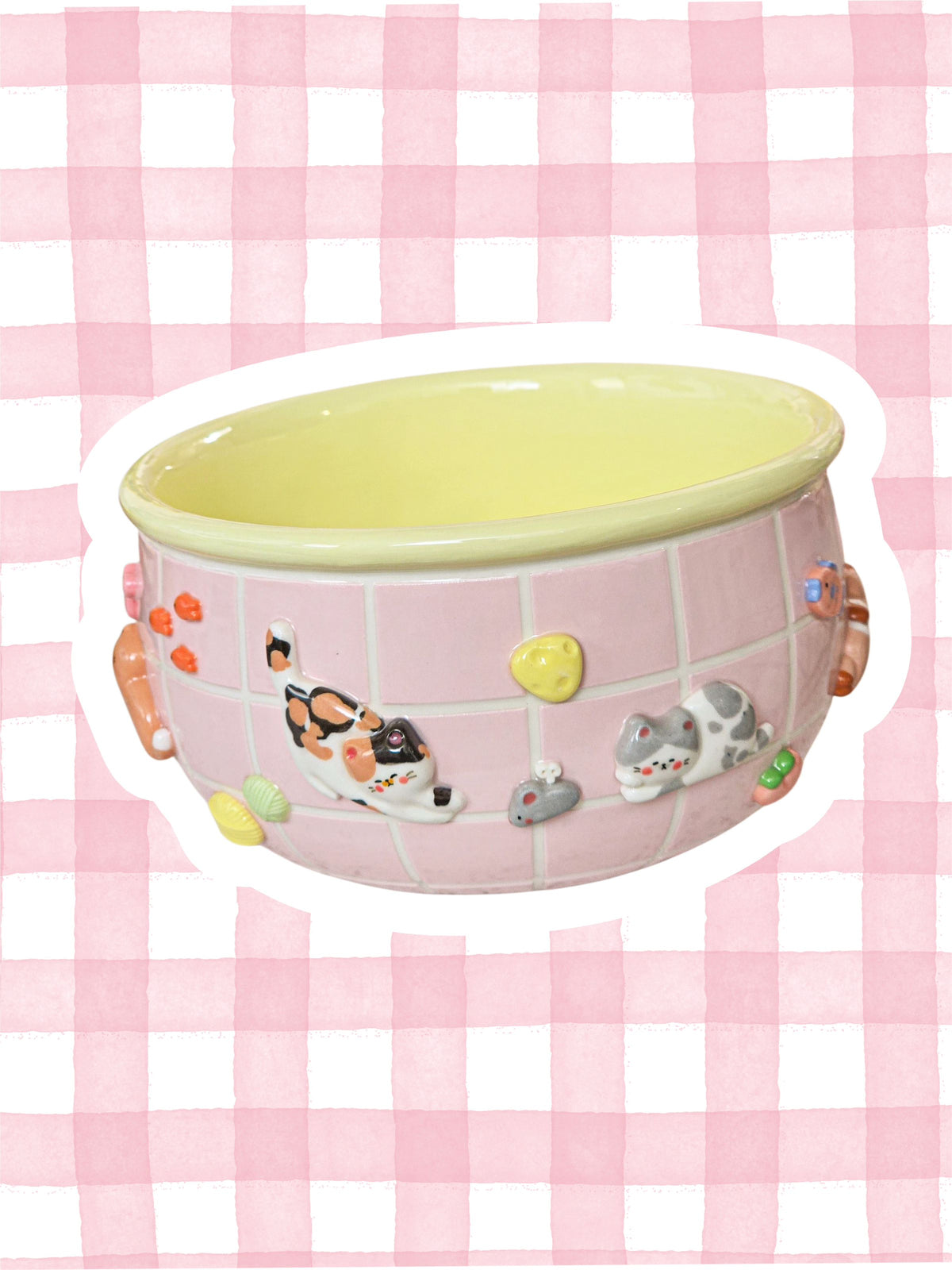 Puri nekochan Noodle bowl - Pink - Pre-order (Ready by November 30th)