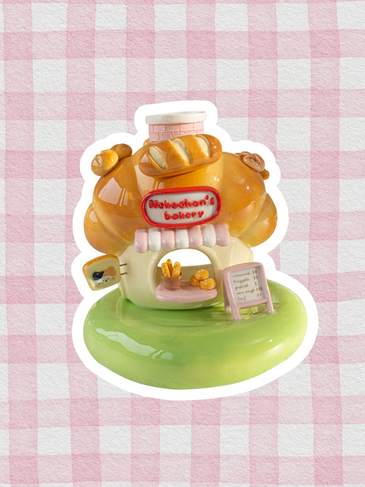 Nekochan bakery candle holder - Pink Croissant No1