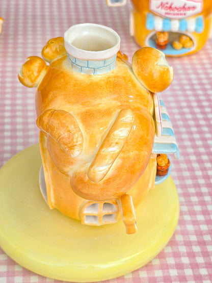 Nekochan bakery candle holder- croissant