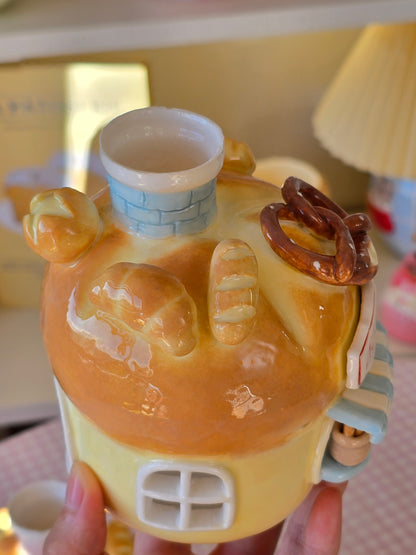 Nekochan bakery candle holder - Boule bread