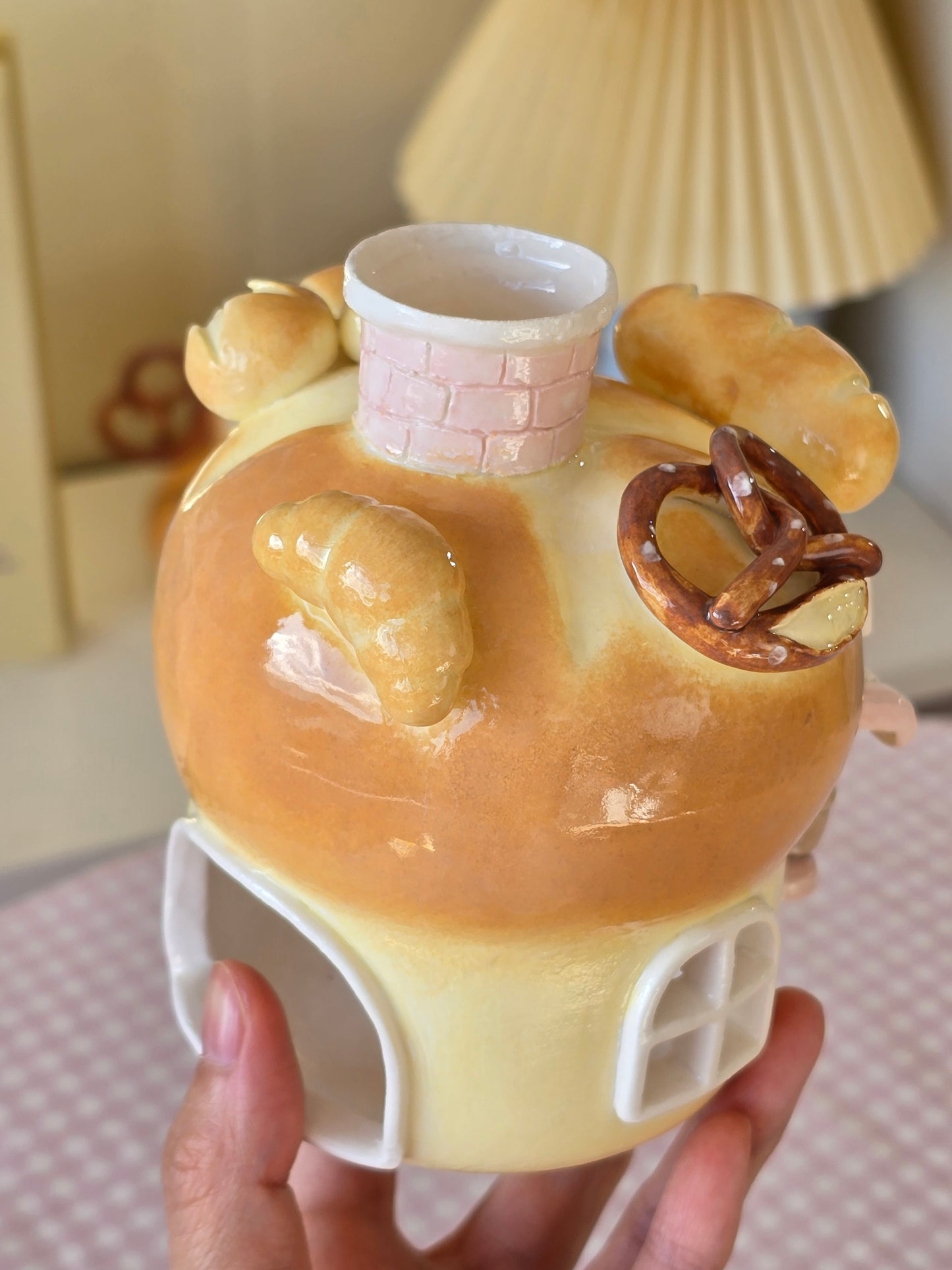 Nekochan bakery candle holder - Boule bread