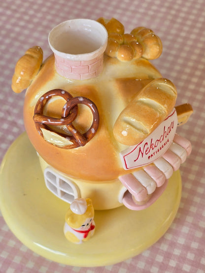 Nekochan bakery candle holder - Boule bread