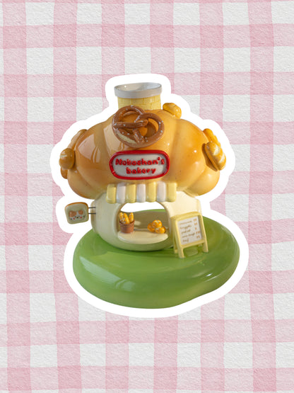 Nekochan bakery candle holder - Yellow Croissant No2